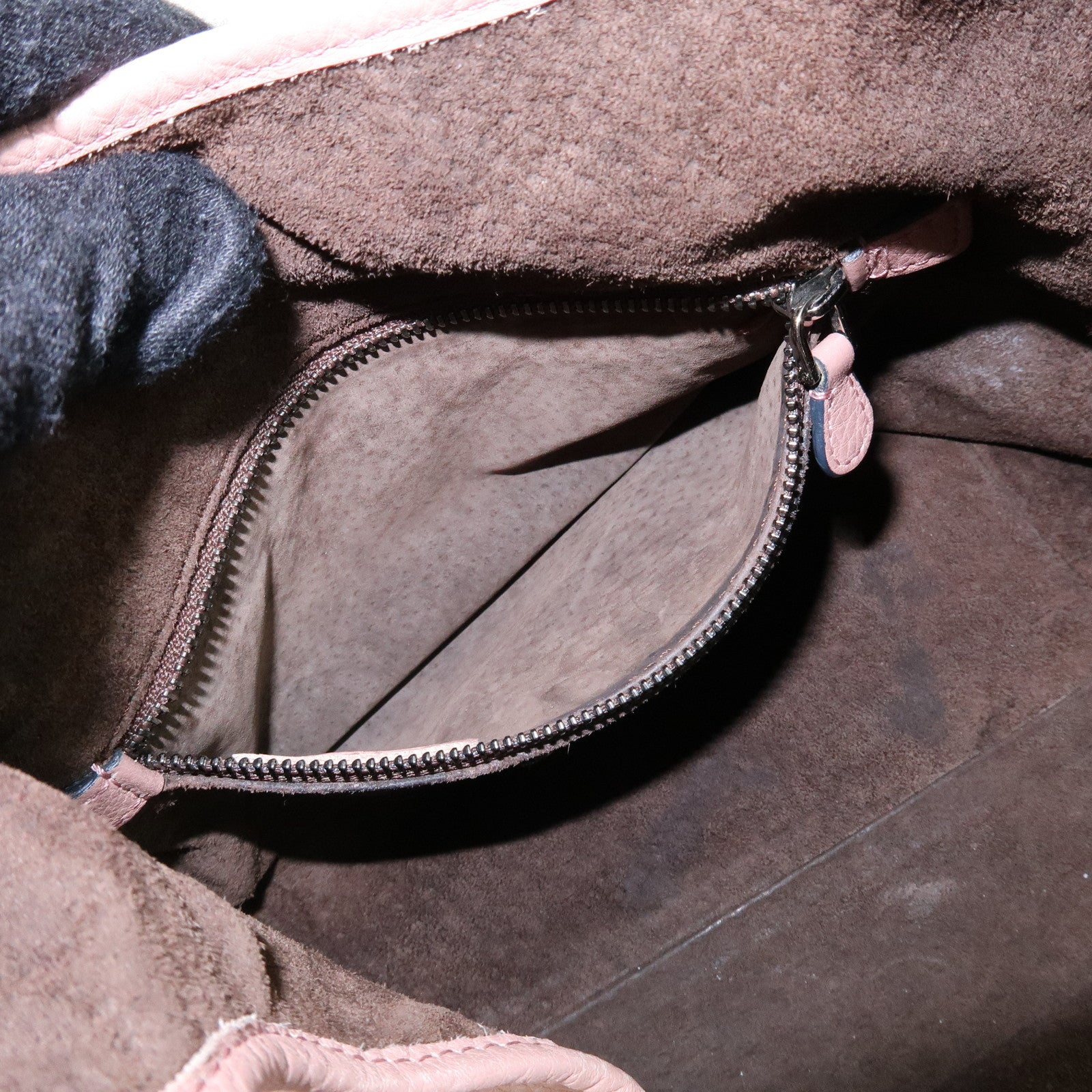 LOEWE Calle PM Leather Hand Tote Bag Bear Lock Charm Pink