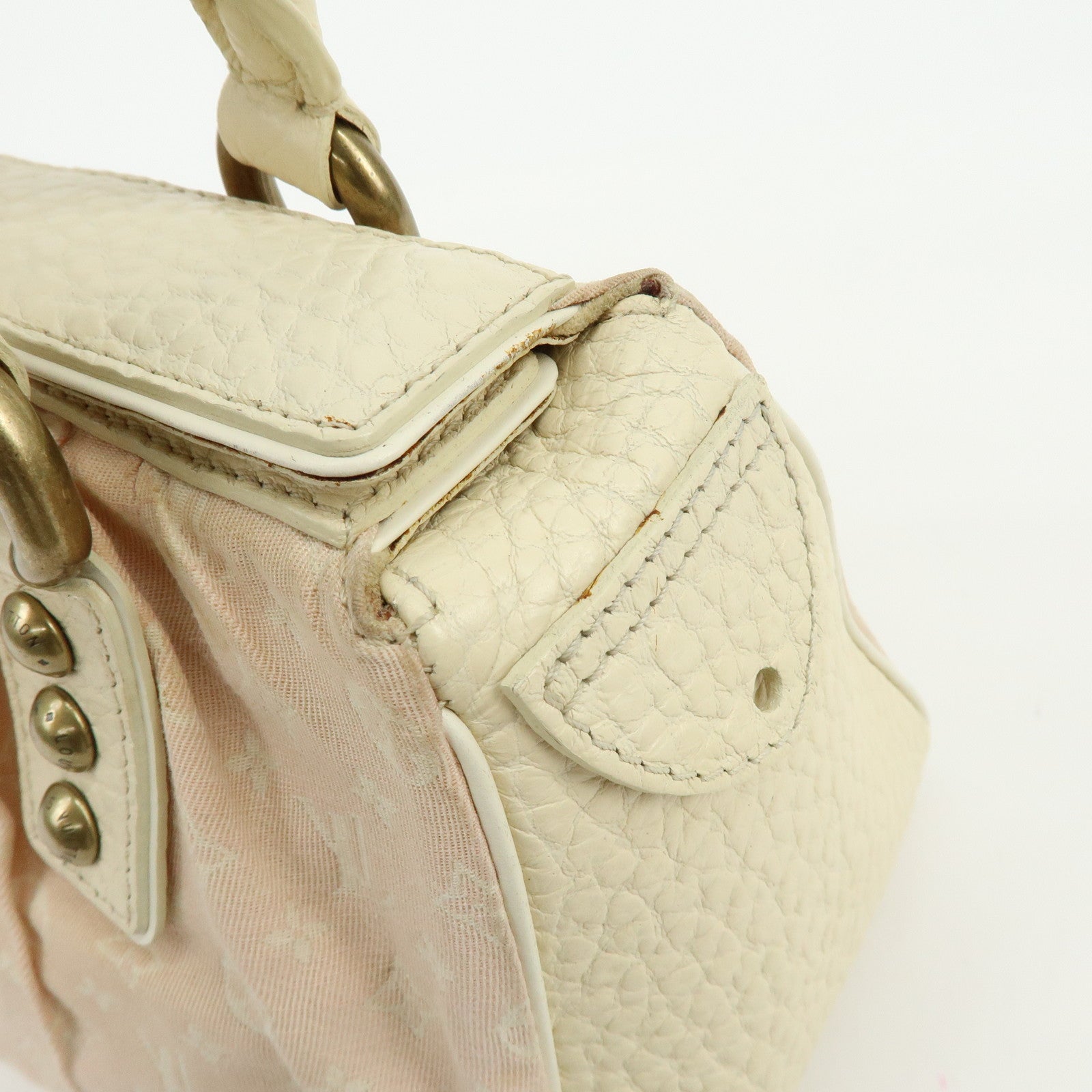 Louis Vuitton Monogram Mini Lin Trapes PM Hand Bag Rose M40062