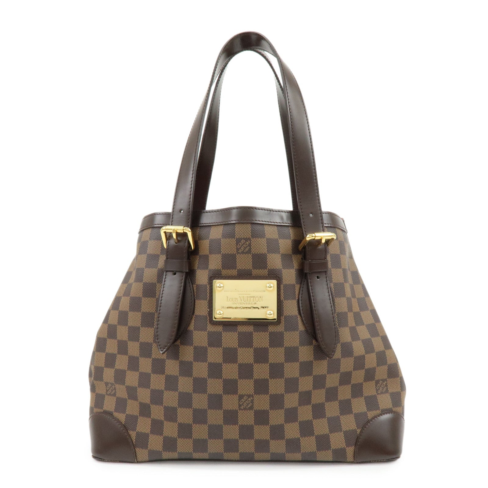 Louis Vuitton Damier Hampstead MM Hand Bag Tote Bag Brown N51204