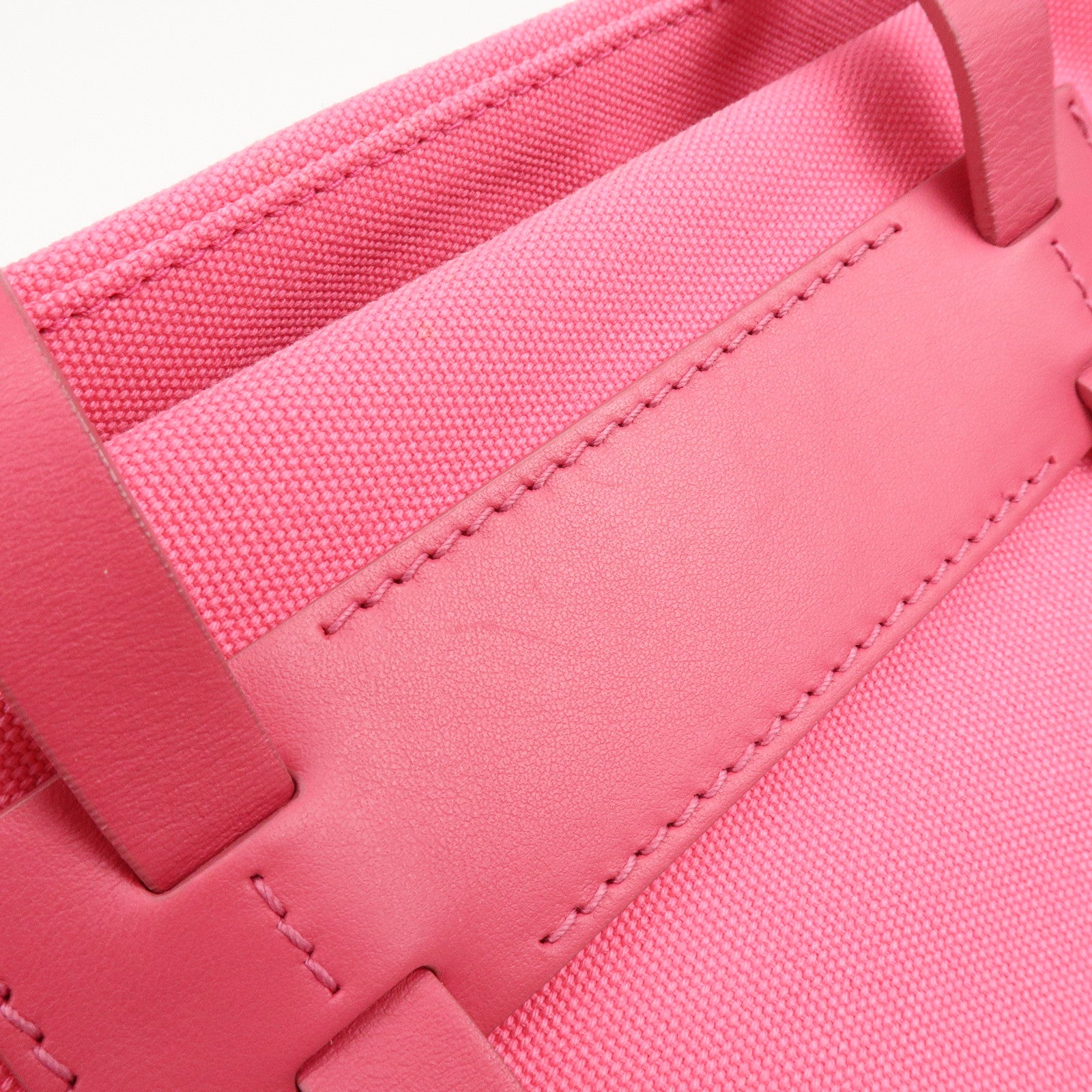 MIU MIU Canvas Leather Tote Bag Shoulder Bag Pink 5BG116