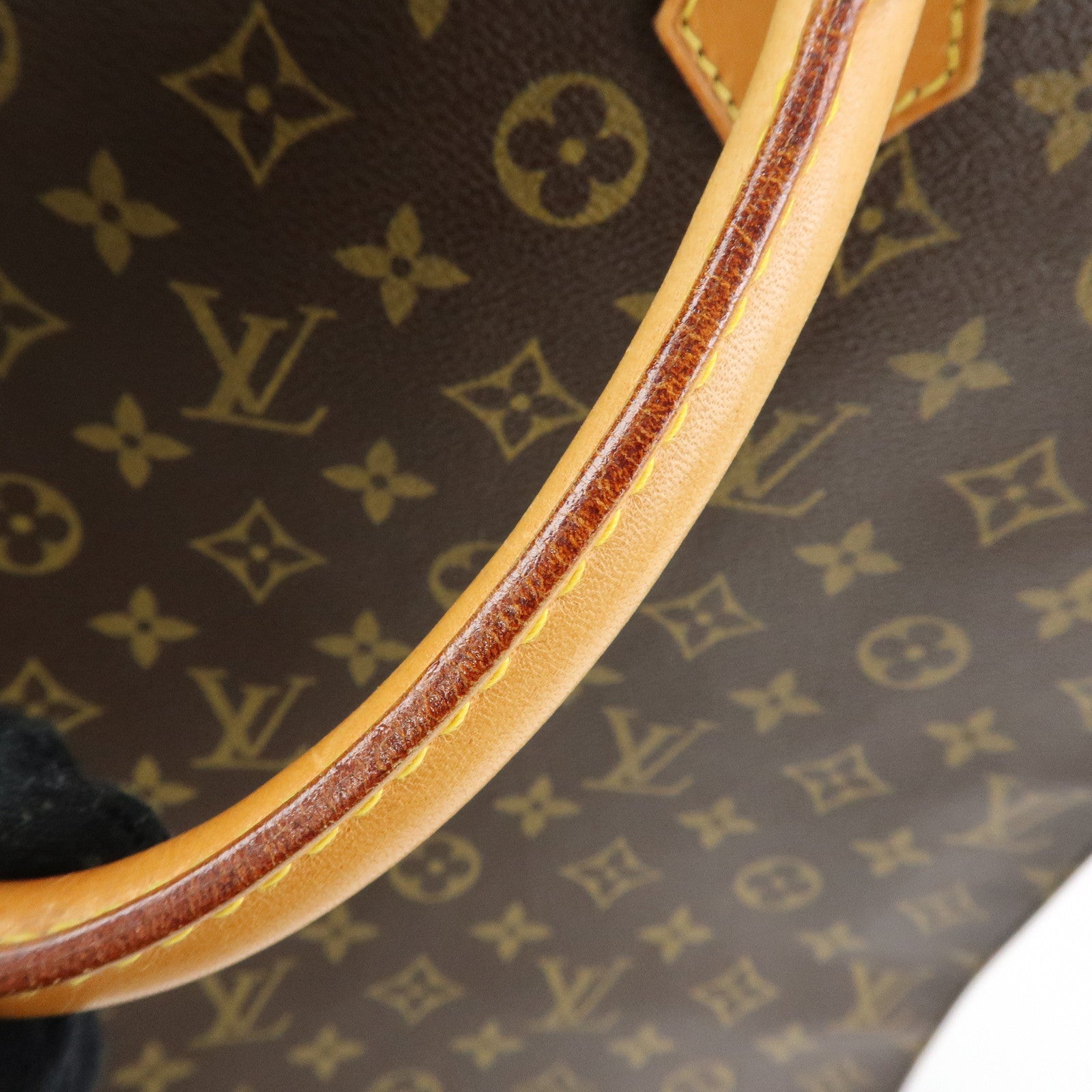 Louis Vuitton Monogram Sac Plat Tote Bag Hand Bag Brown M51140