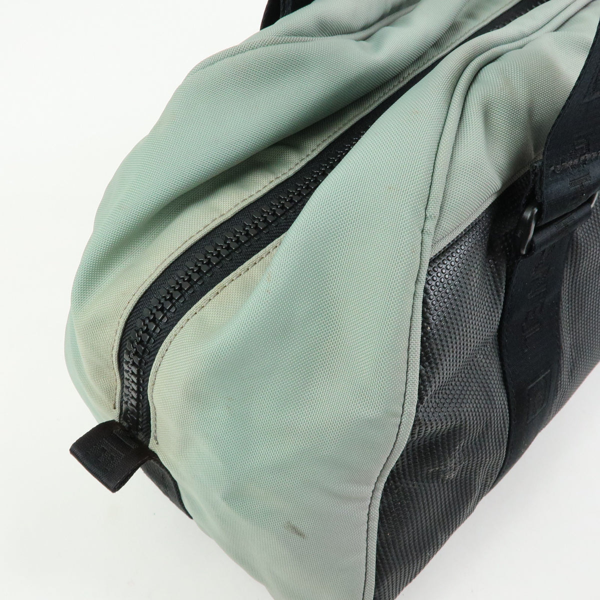 CHANEL Sport Line Nylon Canvas  Boston Bag Black Emerald Green