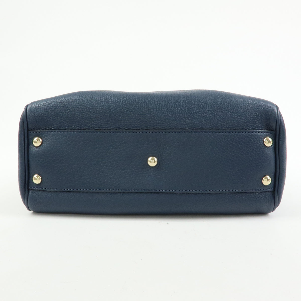 GUCCI Bamboo Leather 2Way Bag Hand Bag  Shoulder Bag Blue 336032