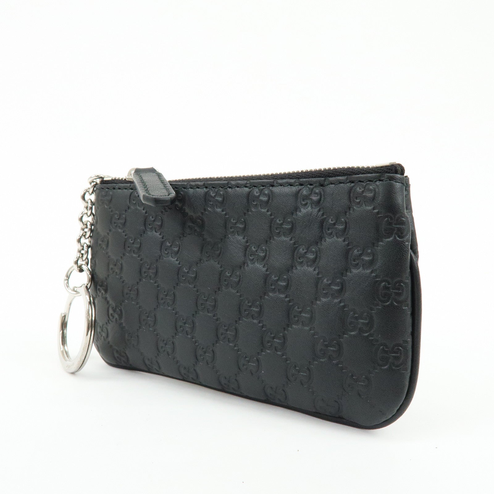 GUCCI  Microguccissima Calf Leather Coin Case Black 544476