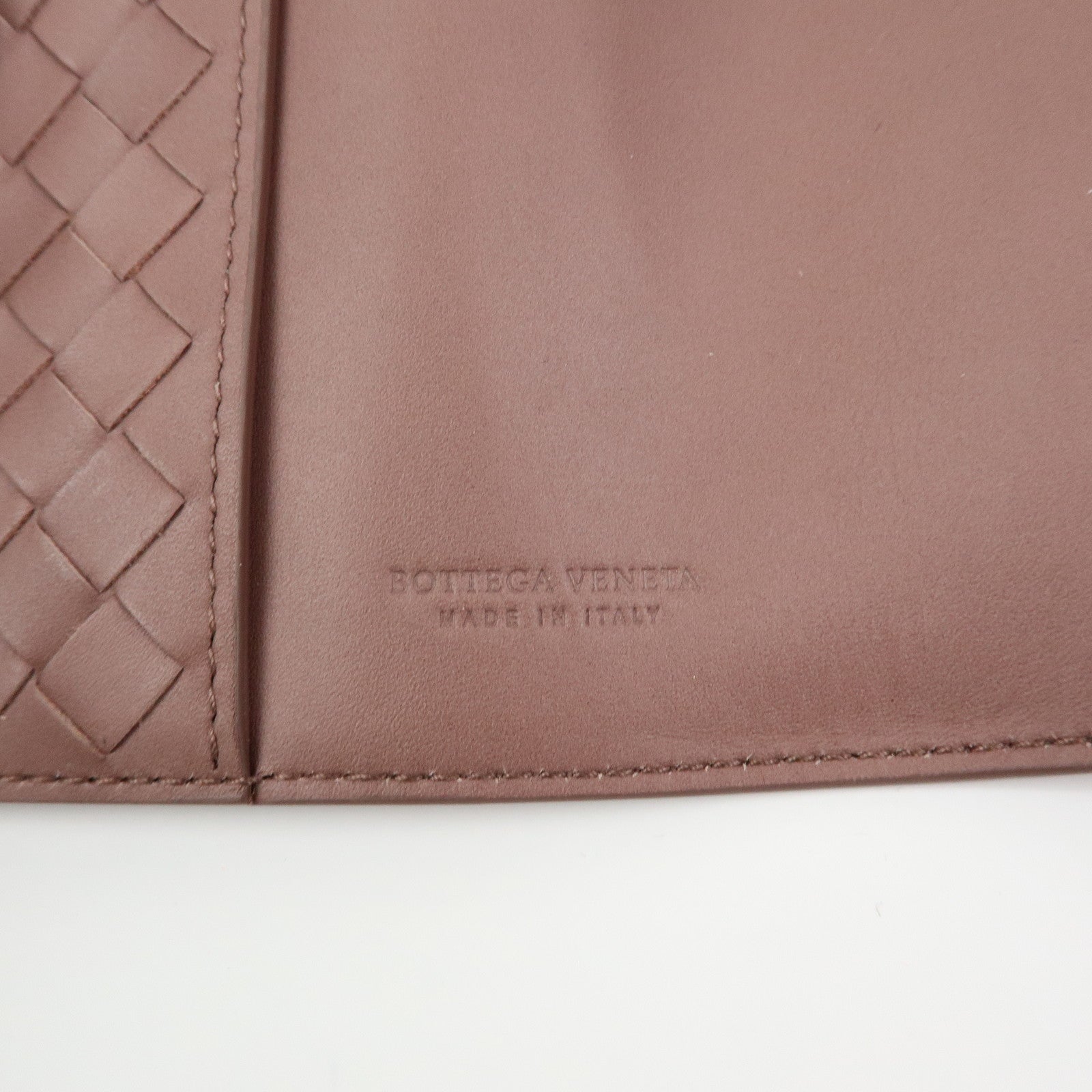 BOTTEGA VENETA Intrecciato Leather Agenda Planner Cover Brown