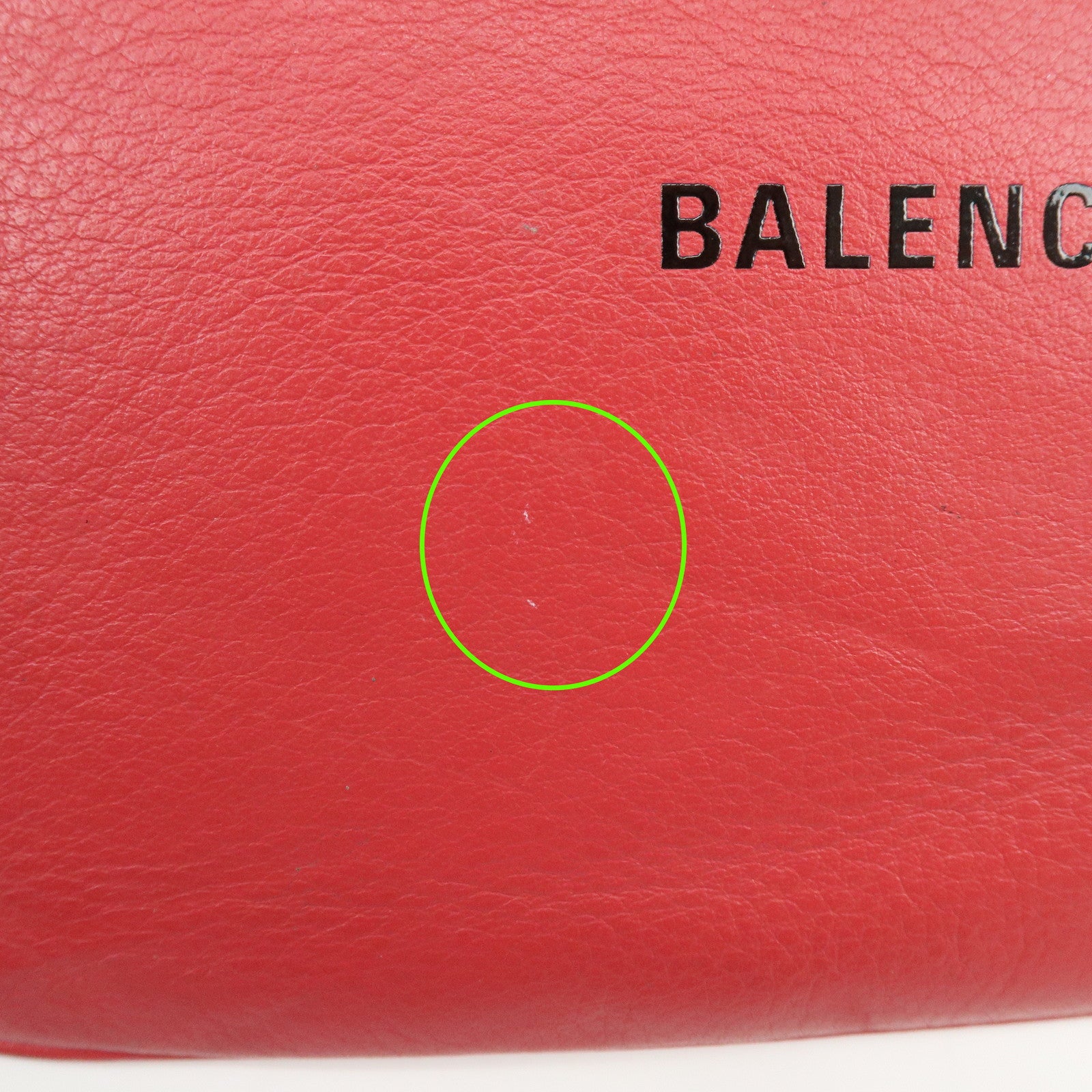 BALENCIAGA Leather Everyday Pouch Clutch Bag Flat Pouch Red 551992