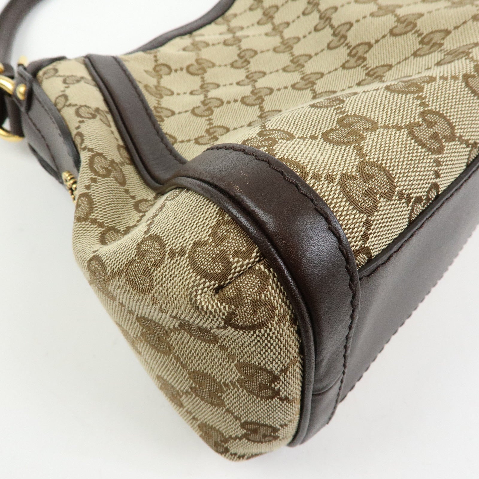 GUCCI Scarlett Interlocking G GG Canvas Leather Shoulder Bag 282298