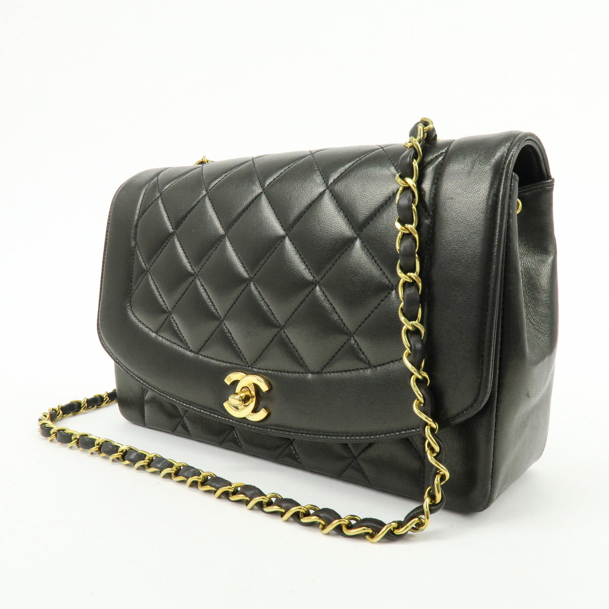 CHANEL Matelasse Timeless Classic Diana 25 Chain Shoulder Bag A01165