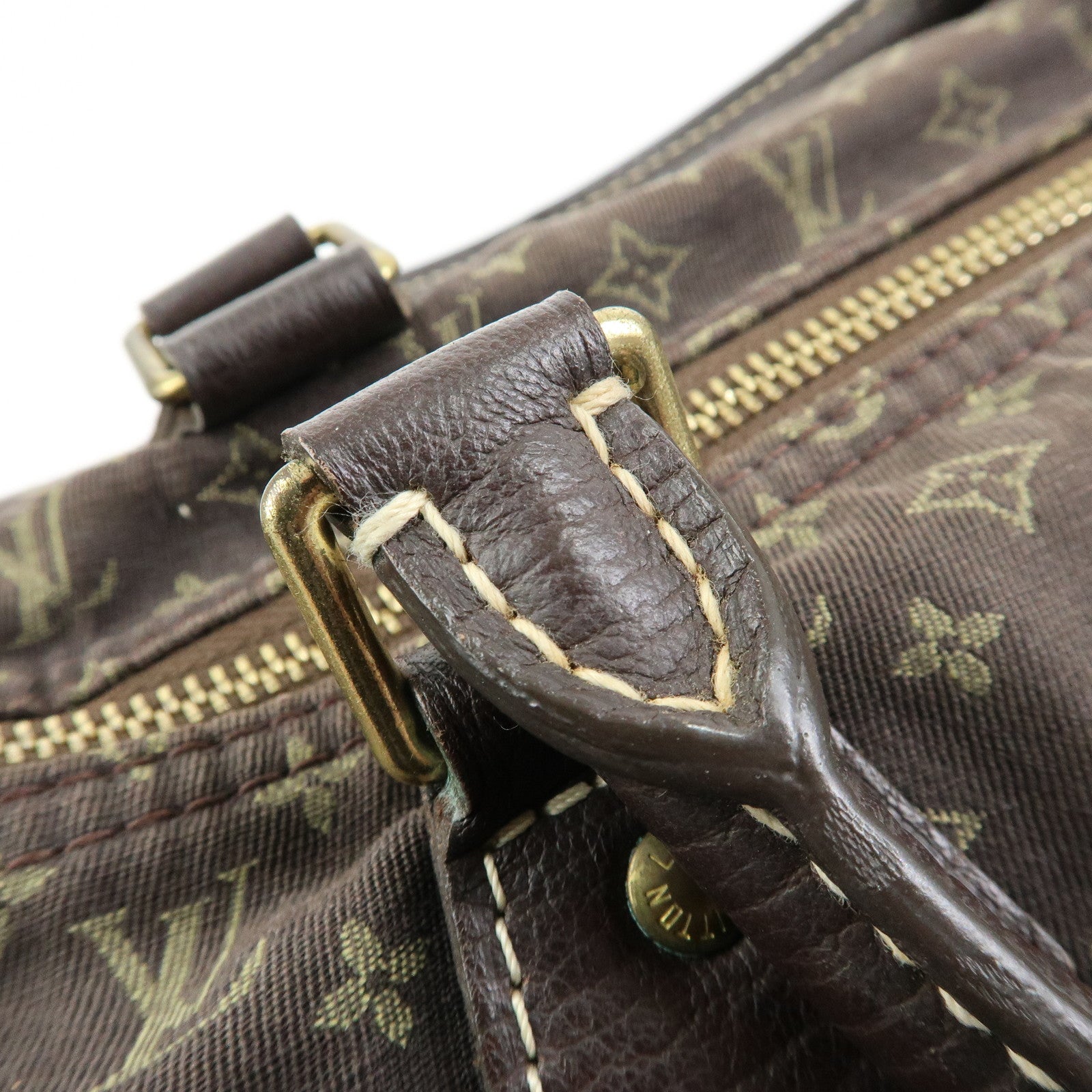 Louis Vuitton Monogram Mini Lin Speedy 30 Boston Hand Bag Ebene M95224