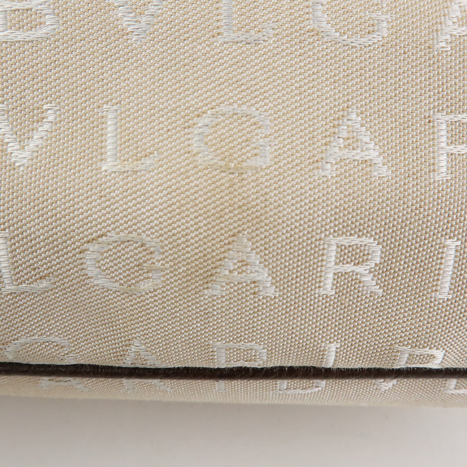 BVLGARI Logo Mania Canvas Shoulder Bag Hand Bag Beige