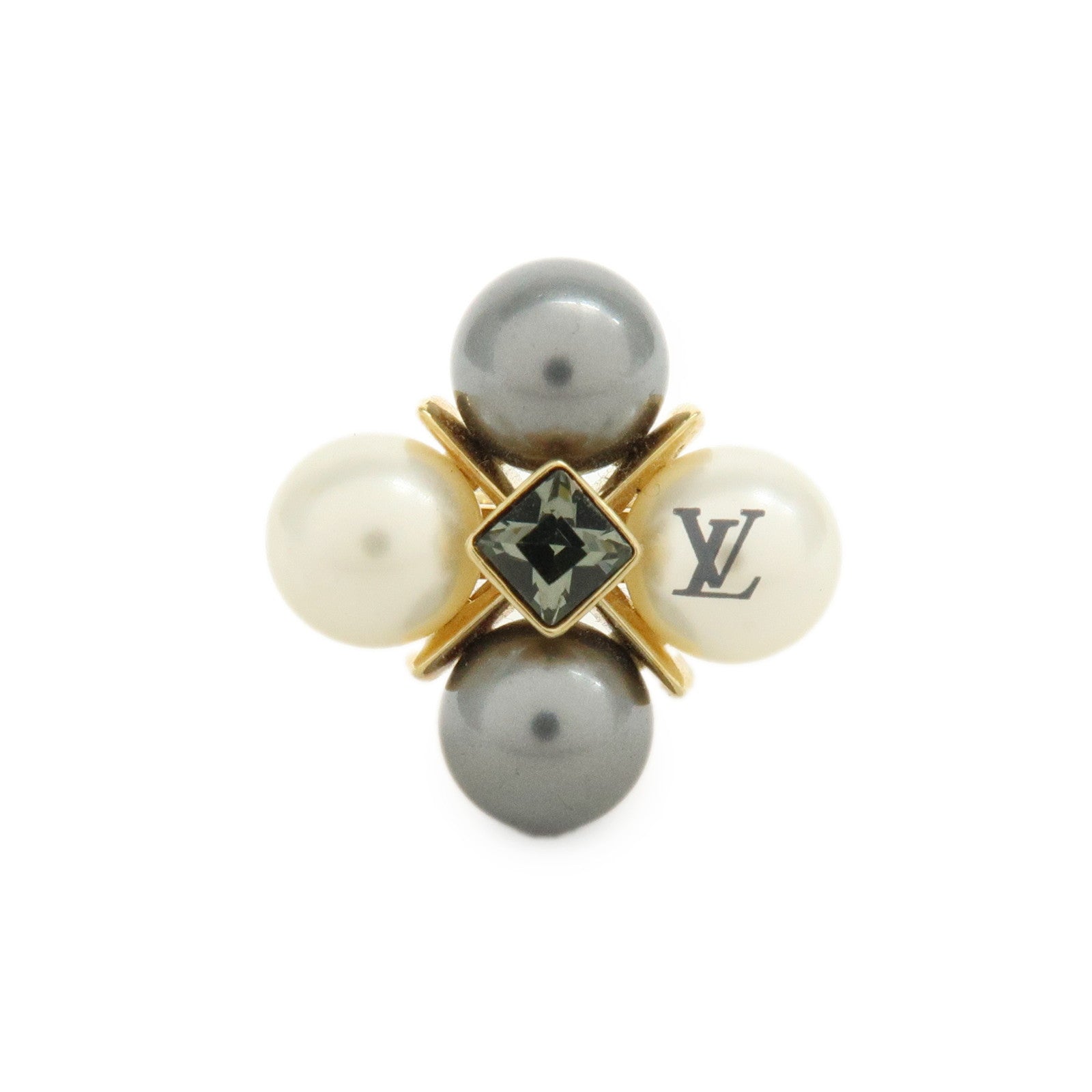 Louis Vuitton Bague Clemence Arrivee Imitation Pearl Ring M67017 S