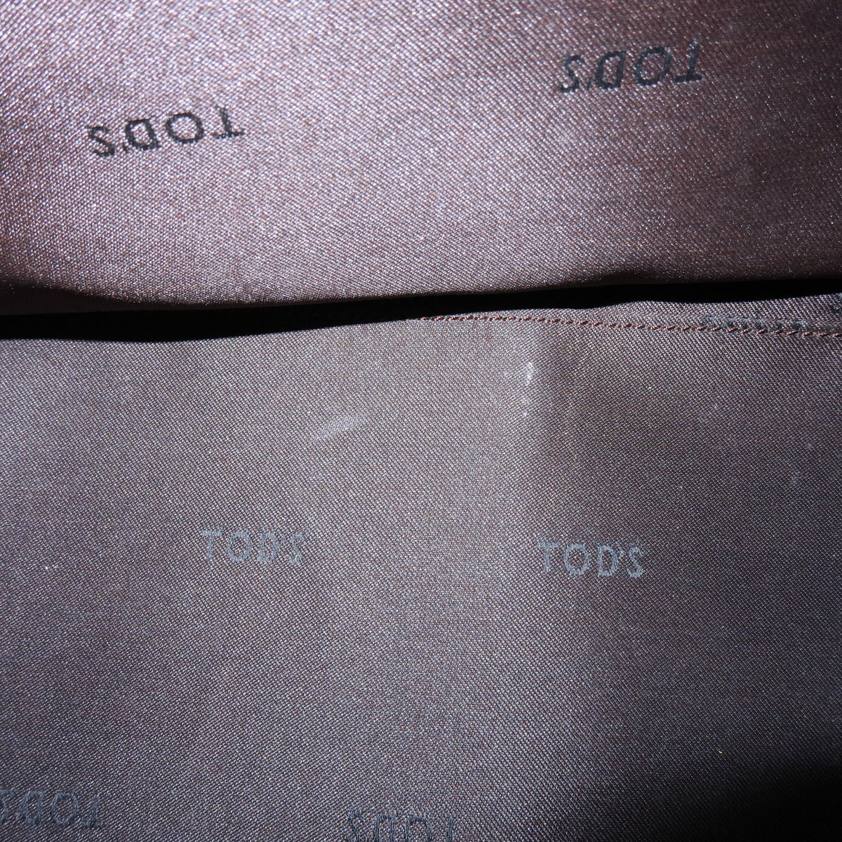 TOD'S Logo Leather 2Way Bag Shoulder Bag Purple