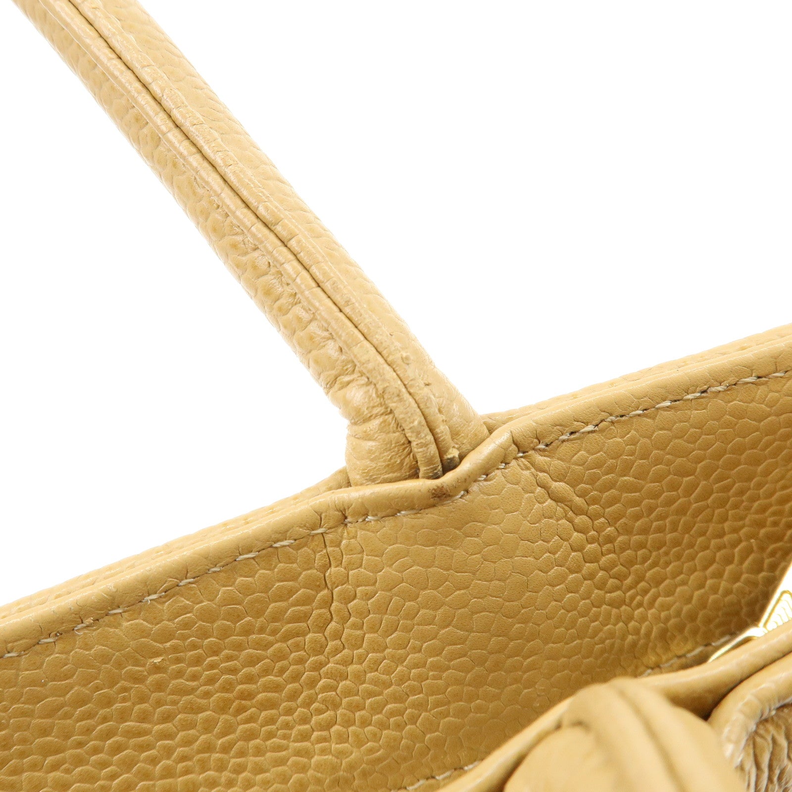 CHANEL Medallion Matelasse COCO Mark Tote Bag Hand Bag Beige A01804