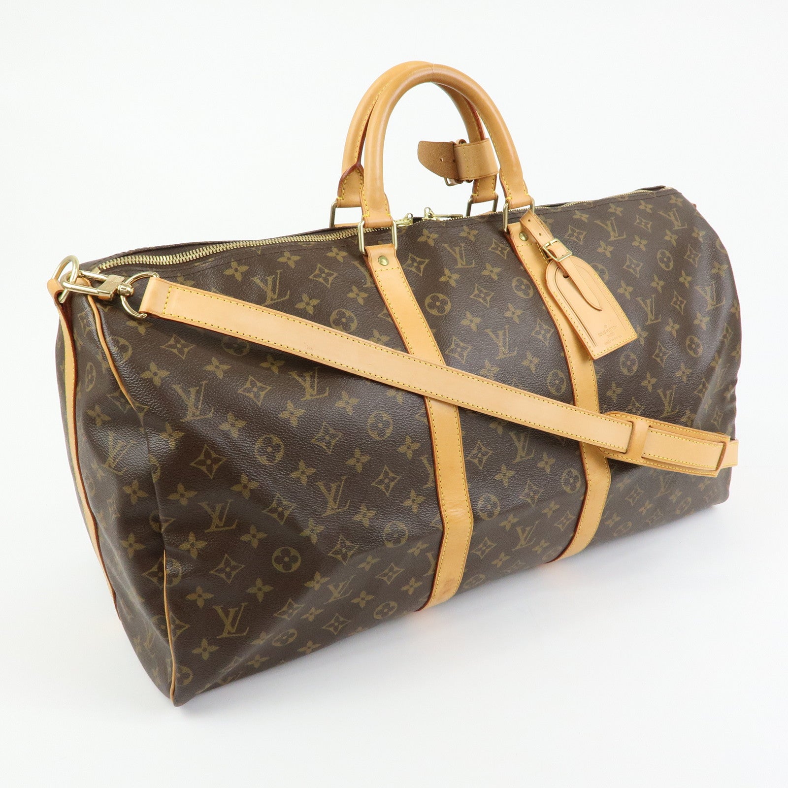 Louis Vuitton Monogram Keep All Bandouliere 55 Boston Bag M41414
