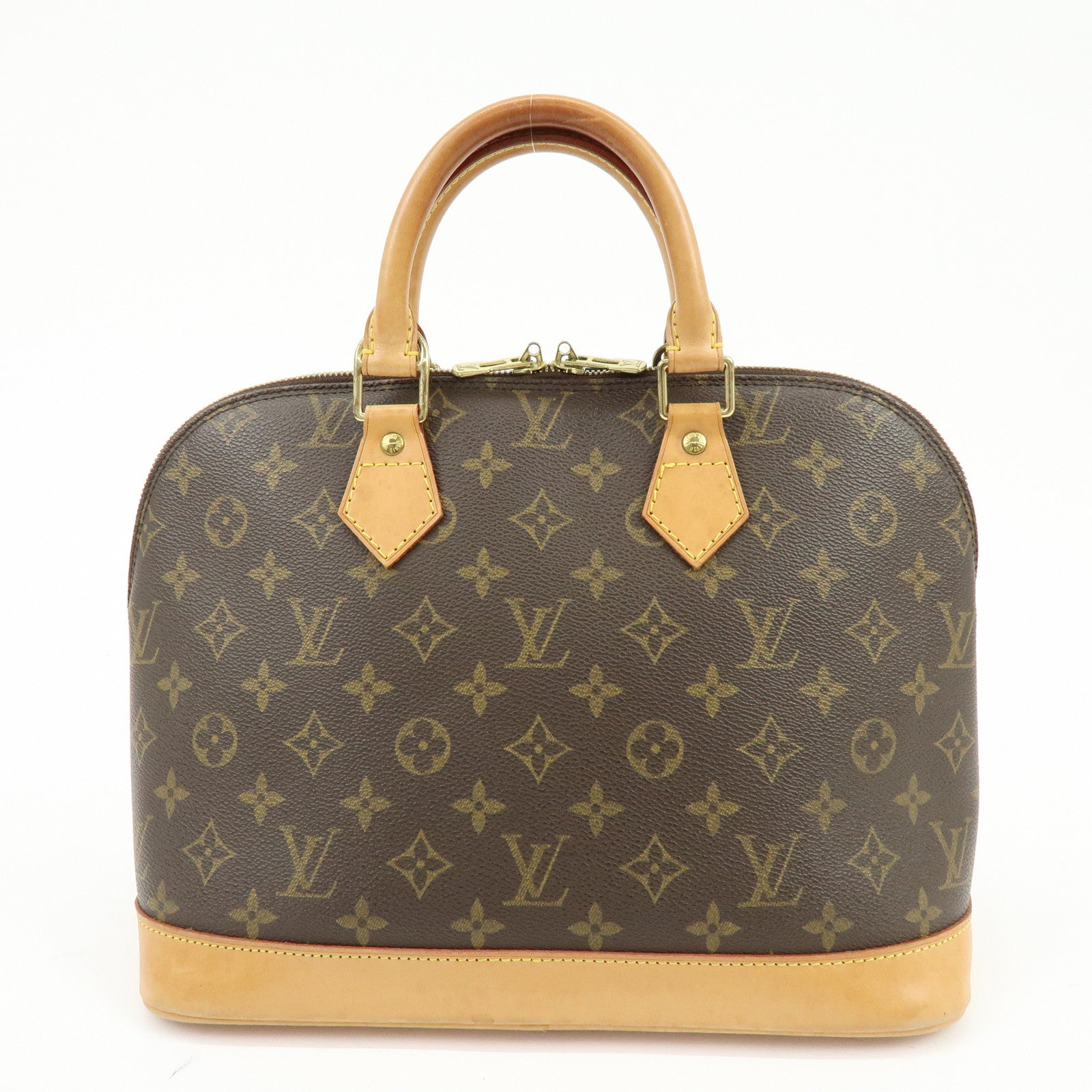Louis Vuitton Monogram Alma PM Canvas Leather Hand Bag Brown M51130