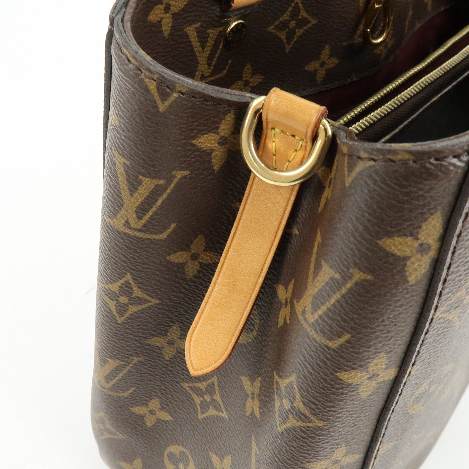 Louis Vuitton Monogram Montaigne MM 2Way Bag Hand Bag Brown M41056