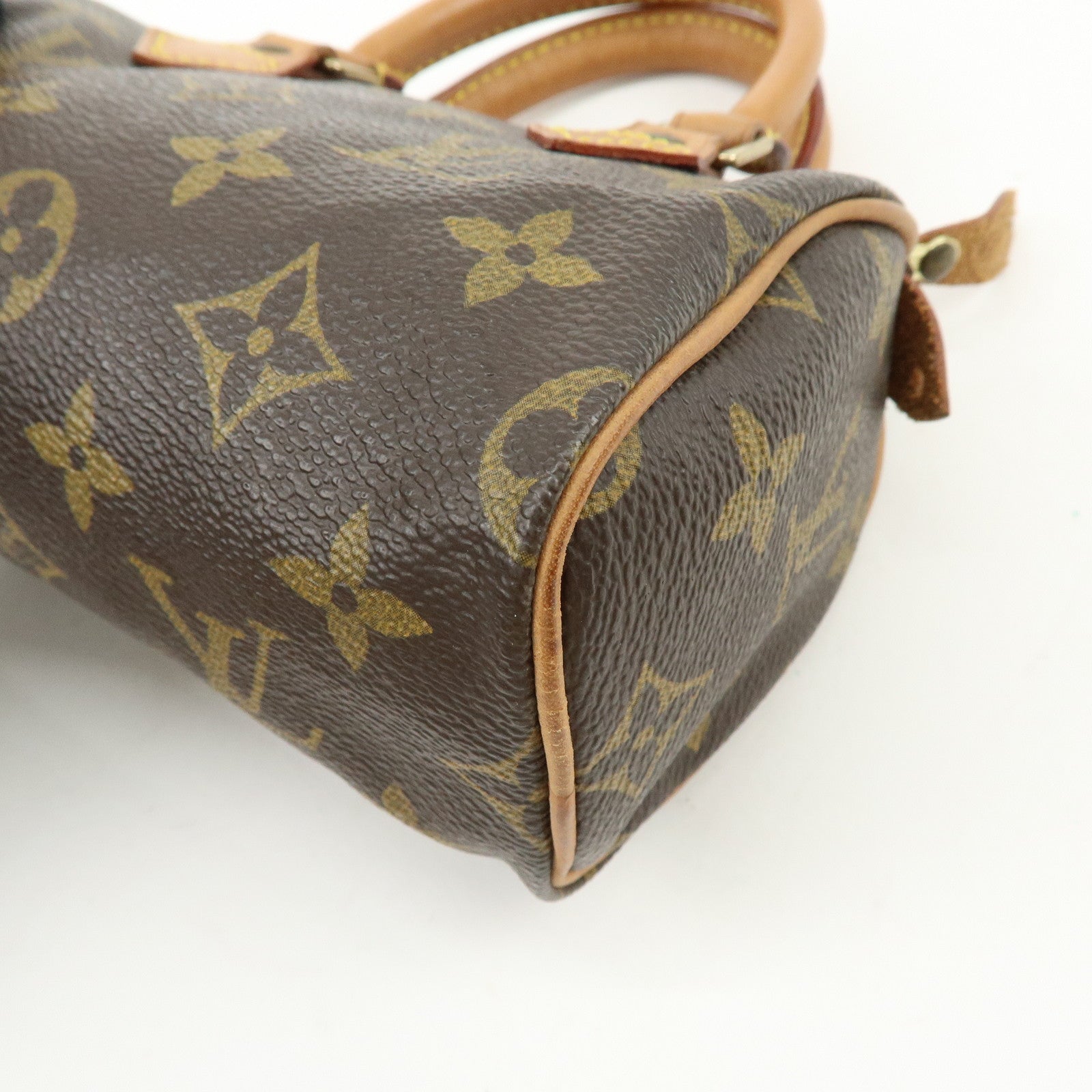 Louis Vuitton Monogram Mini Speedy Hand Bag and Strap Brown M41534 Lot