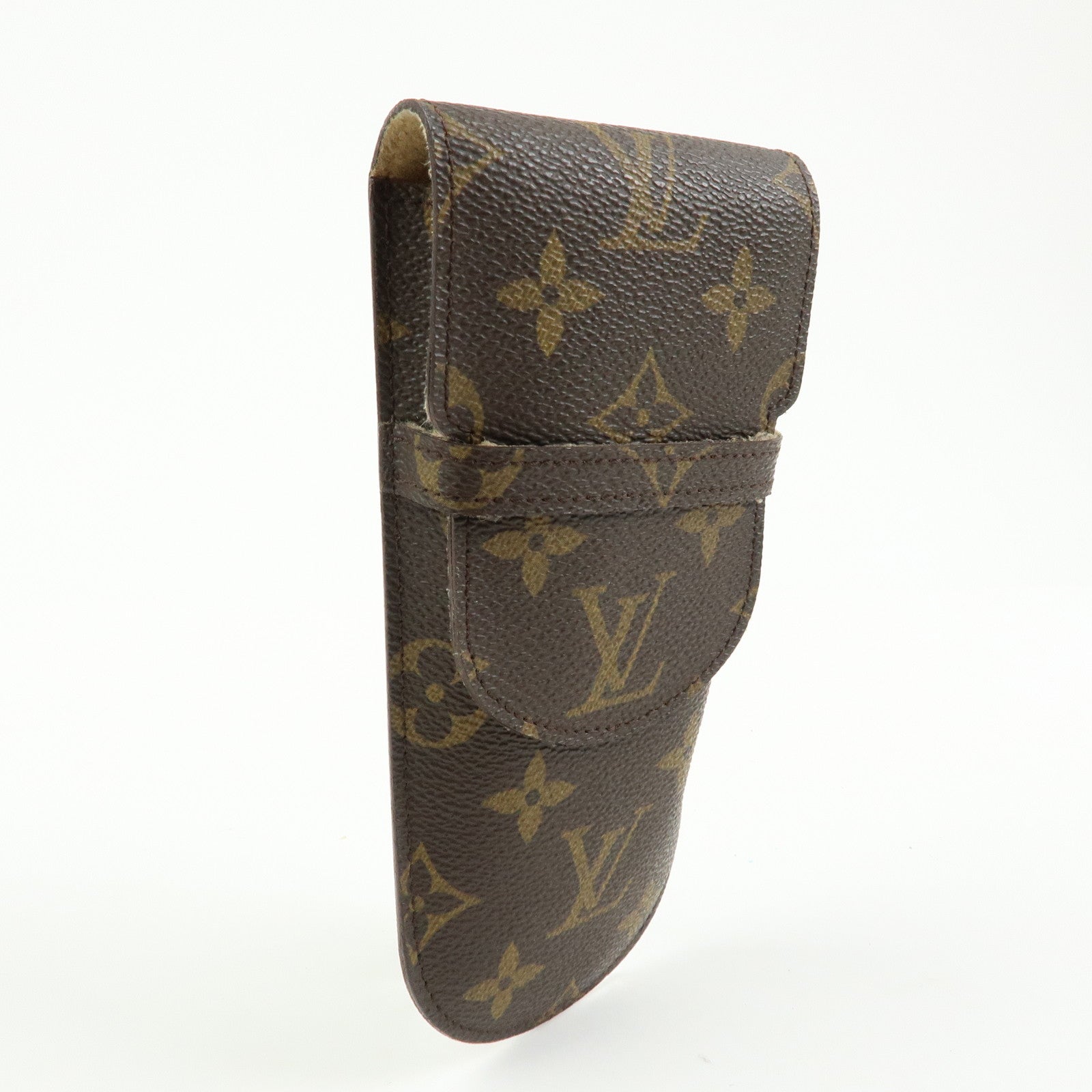 Louis Vuitton Monogram Set of 2 Glasses Case Brown M62962 M62970