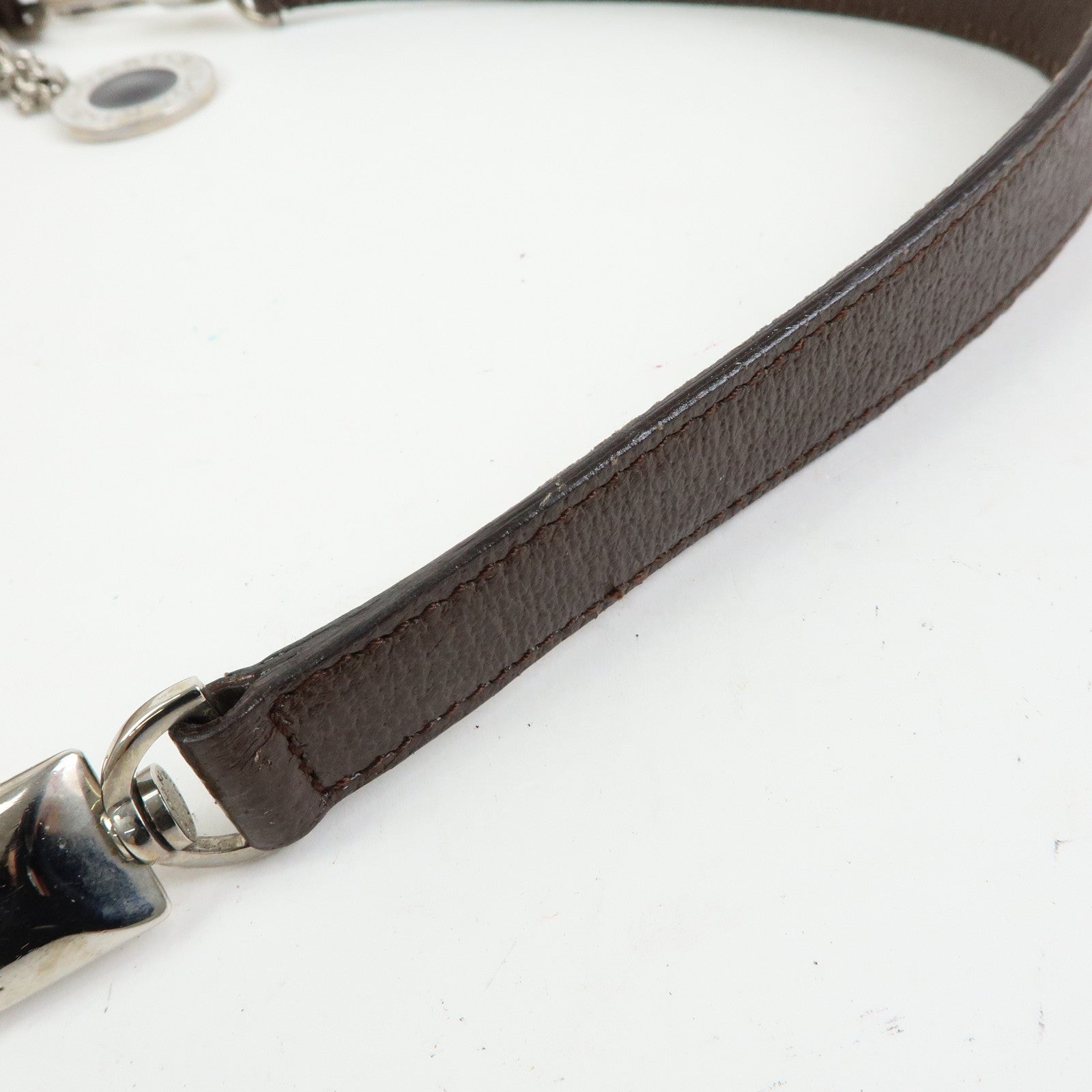 BVLGARI Logo Mania Canvas Shoulder Bag Hand Bag Beige