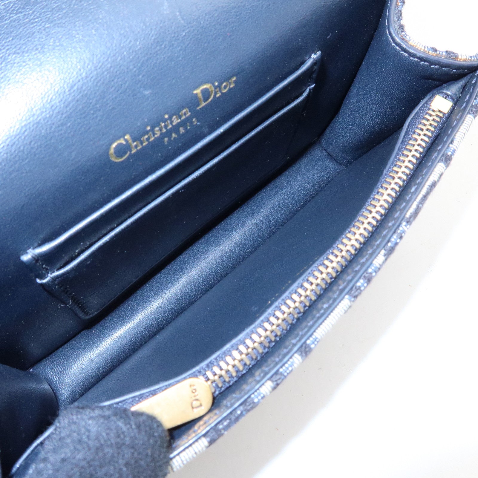 Christian Dior Saddle Trotter Canvas Waist Pouch Body Bag Navy