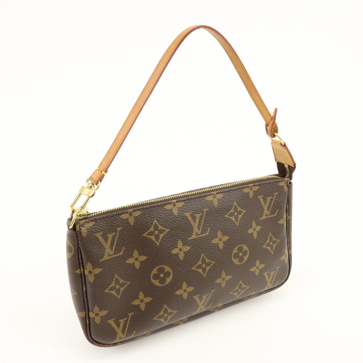 Louis Vuitton Monogram Pochette Accessoires Pouch Hand Bag Brown M51980