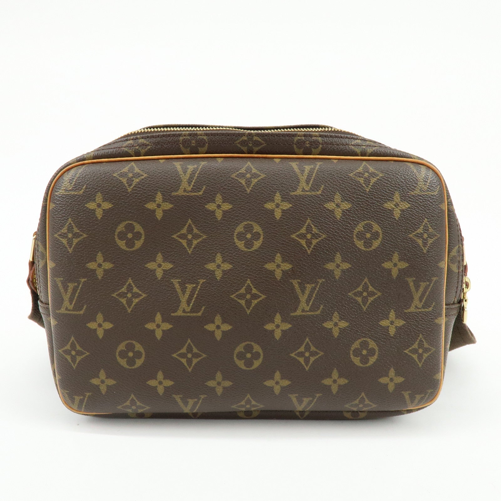 Louis Vuitton Monogram Reporter PM Shoulder Bag Brown M45254