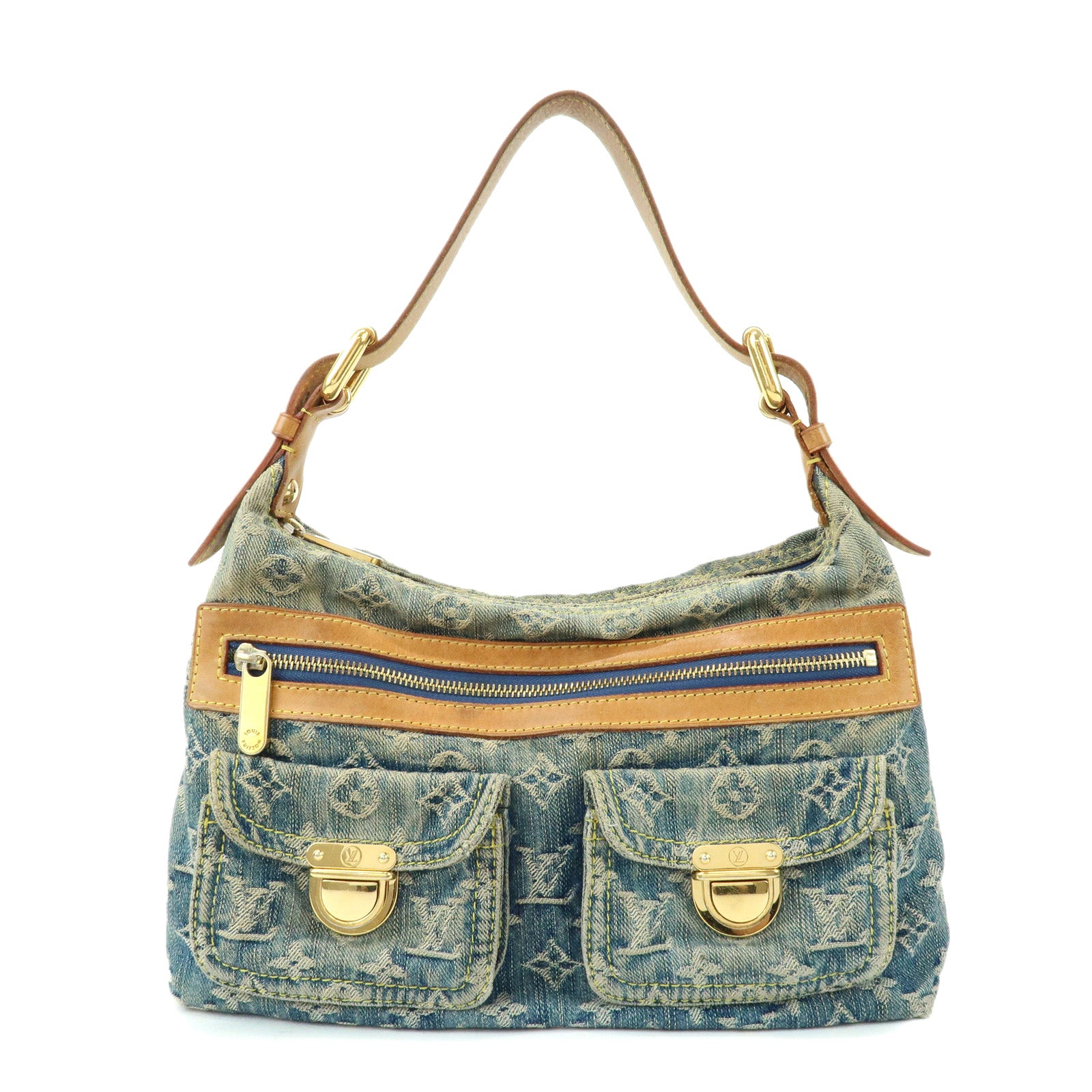 Louis Vuitton Monogram Denim Baggy PM 2Way Bag Shoulder Bag M95049