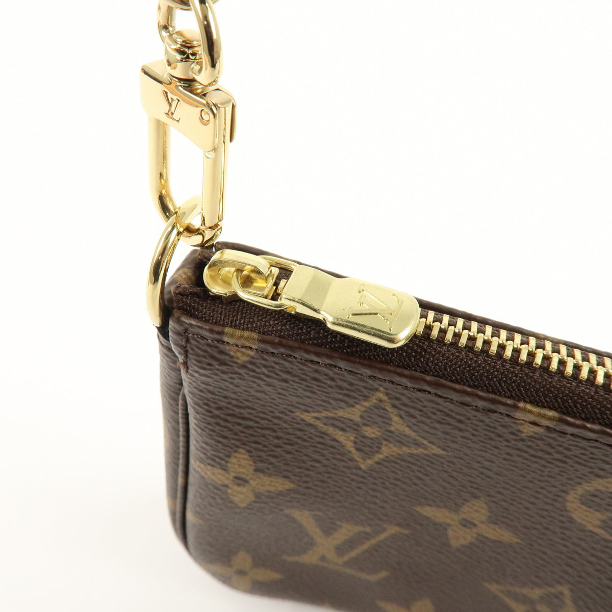 Louis Vuitton Monogram Mini Pochette Accessoires Hand Bag Bown M58009