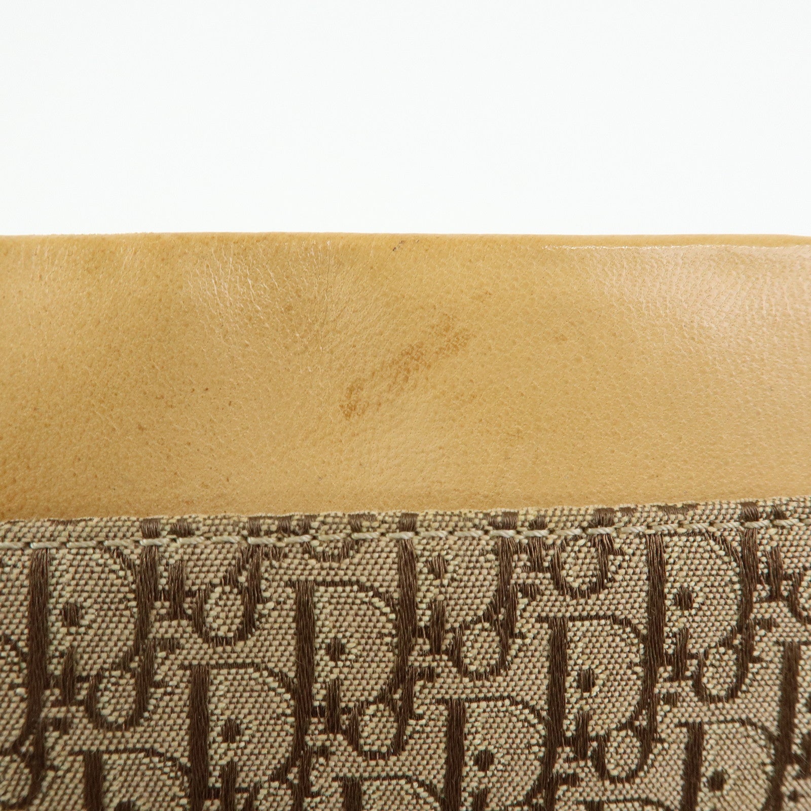Christian Dior Trotter Street Chic Canvas Leather Shoulder Bag Beige