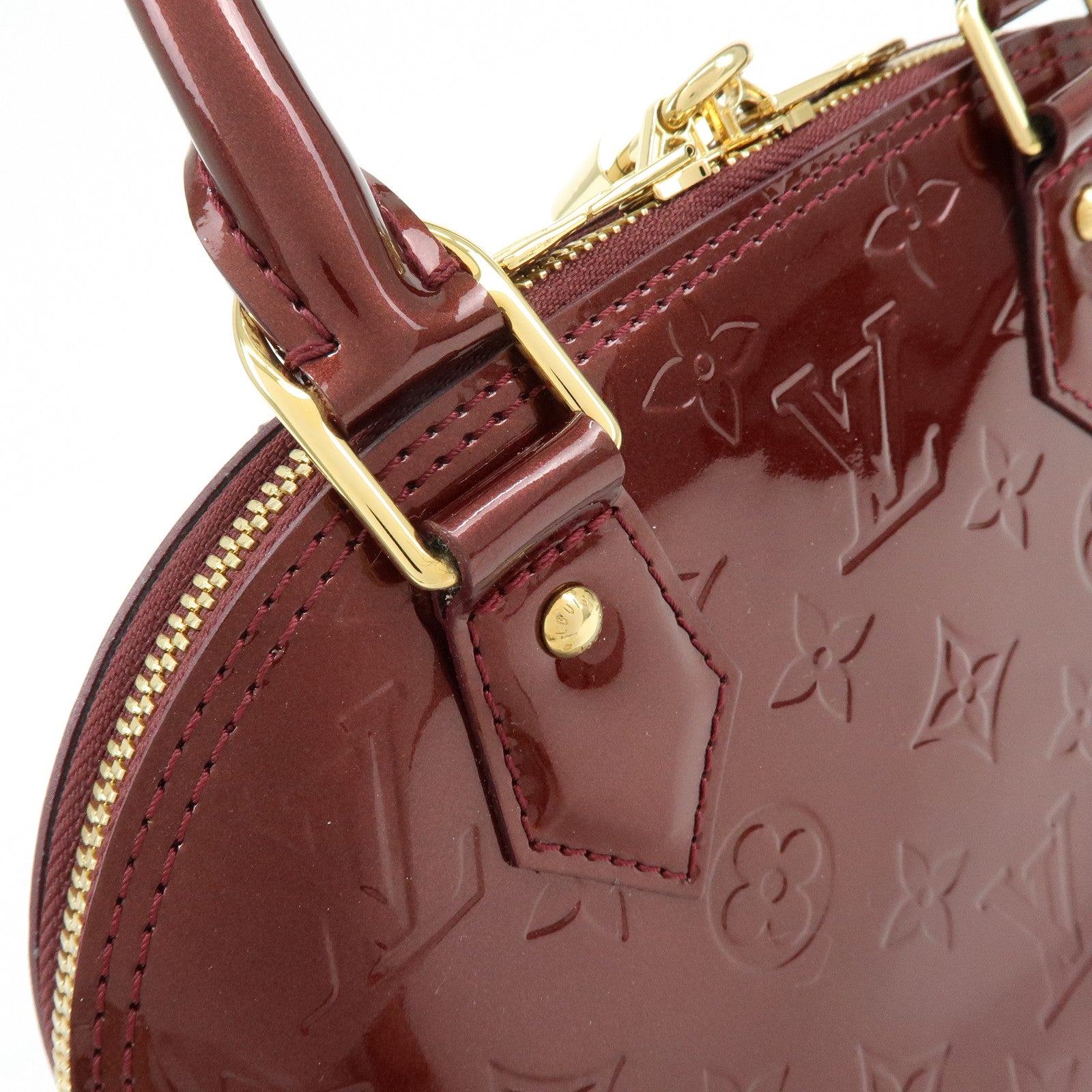 Louis Vuitton Monogram Vernis Alma BB 2Way Bag Rouge Forvist M91676