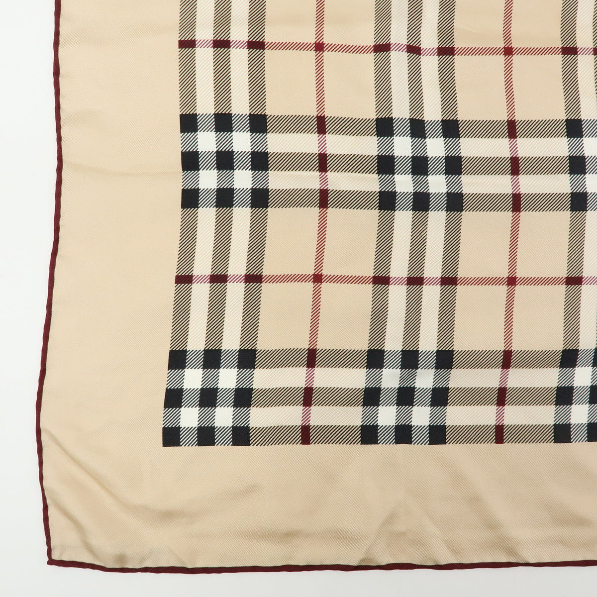 YSL BURBERRY Lot of 2 Silk 100% Scarf Nova Plaid Flower Blue Beige