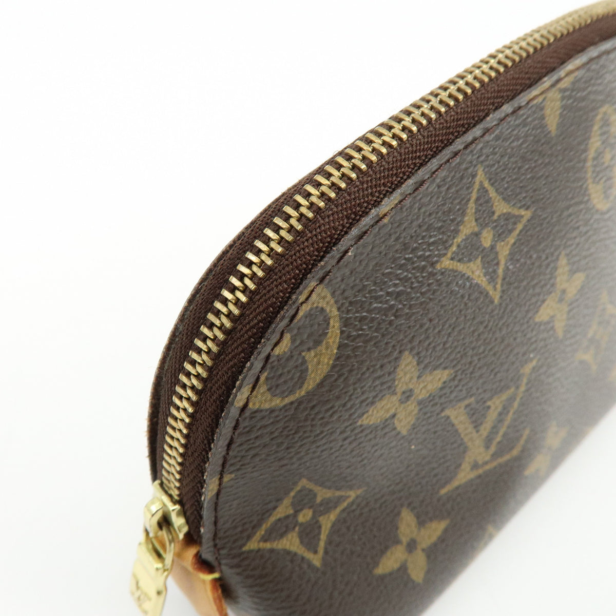 Louis Vuitton Monogram Pochette Cosmetic PM Pouch Brown M47515