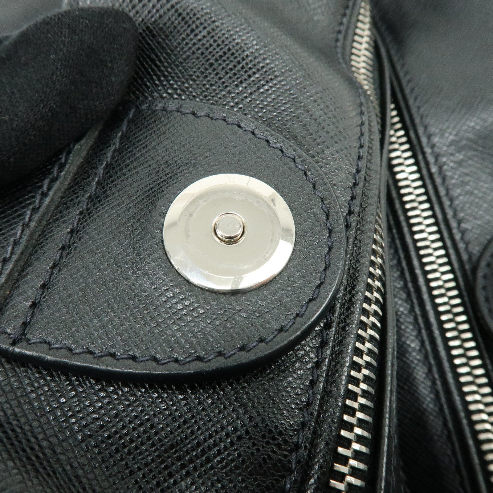 PRADA Triangle Logo Saffiano Leather 2Way Bag Shoulder Bag Black BN2666