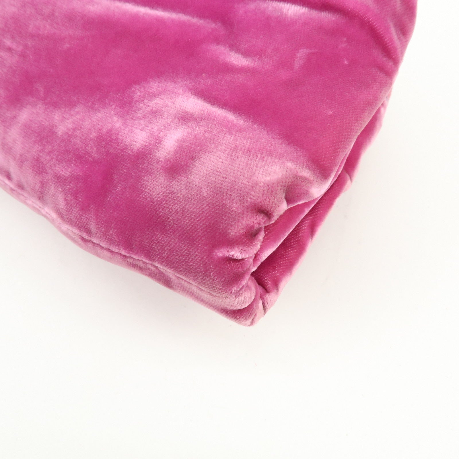 BVLGARI BVLGARI Velour Mini Clutch Bag Clutch Purse Pink