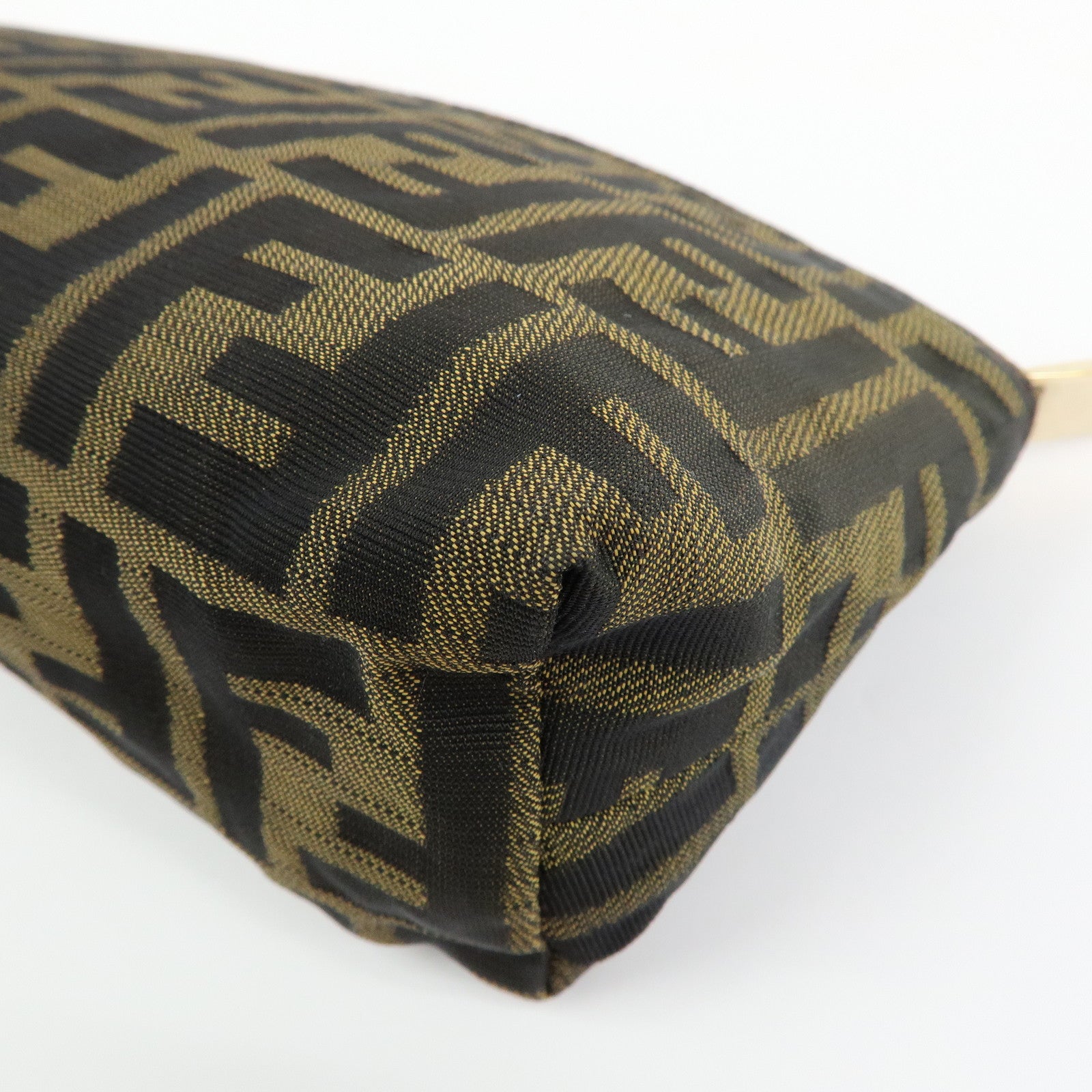 FENDI  Zucca Canvas Pouch Cosmetic Pouch Brown Gold 7N0005