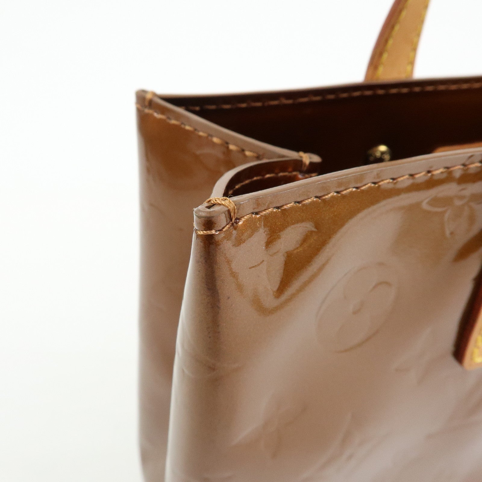 Louis Vuitton Monogram Vernis Reade PM Hand Bag Tote Bag Bronze M91146