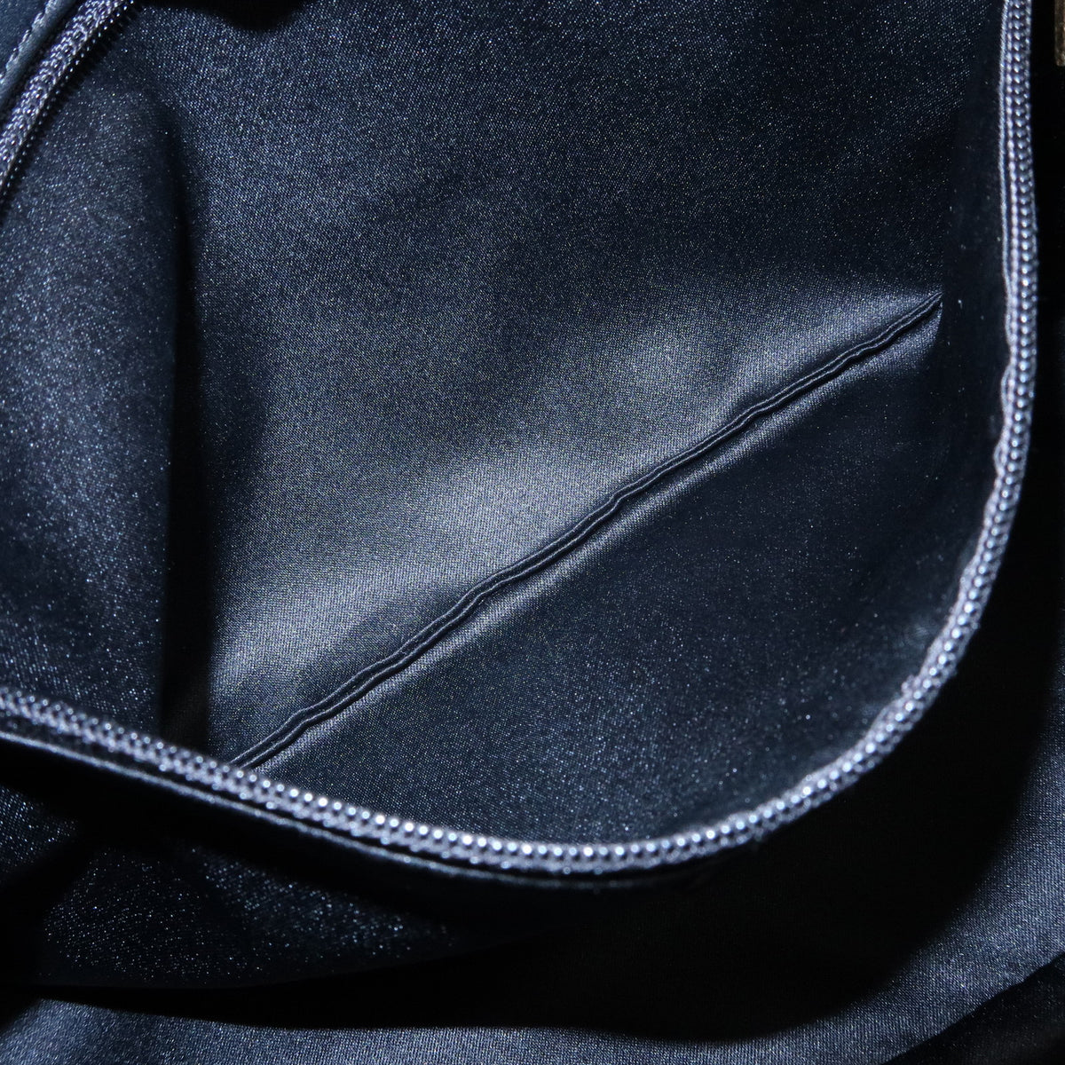 CHANEL Calf Skin V Stich Shevron Chain Shoulder Bag Tote Bag Black