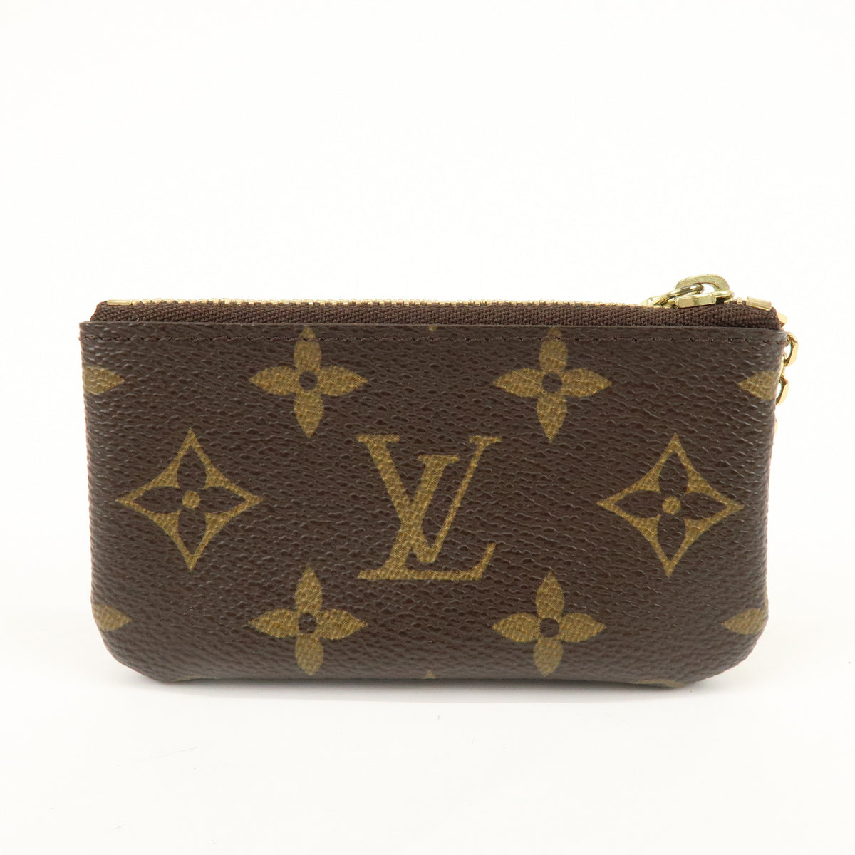 Louis Vuitton Monogram Pochette Cles Coin Case Key Case Brown M62650