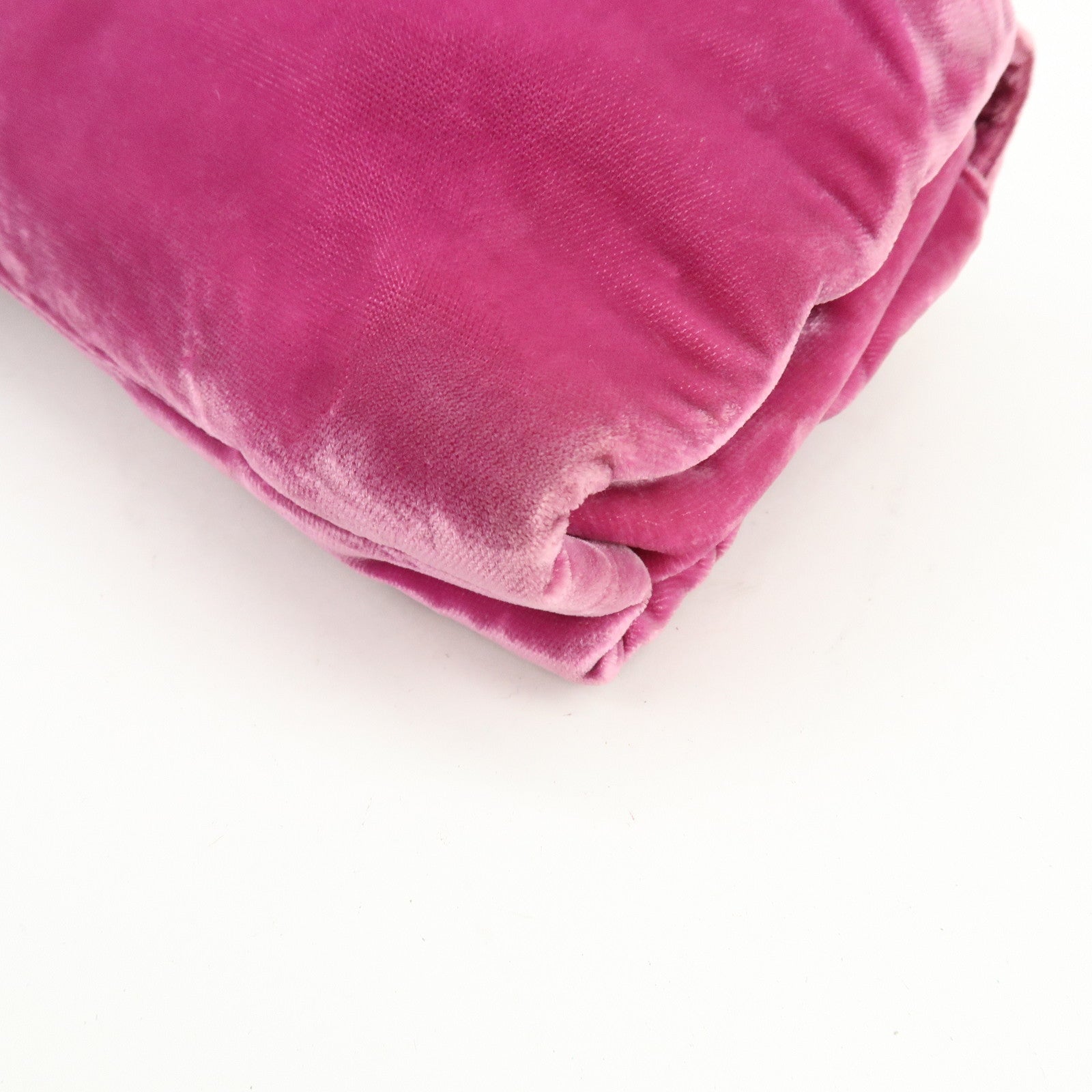 BVLGARI BVLGARI Velour Mini Clutch Bag Clutch Purse Pink
