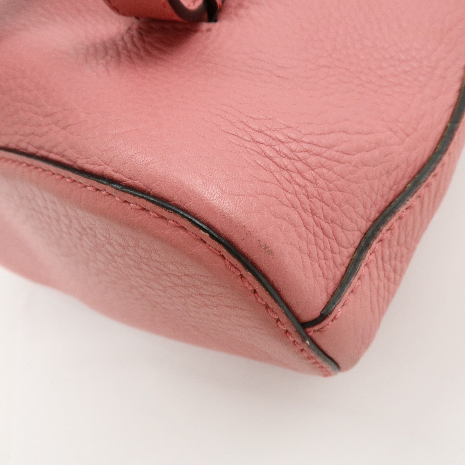 GUCCI Bamboo Tassel Leather Backpack Rucksack Pink 370833