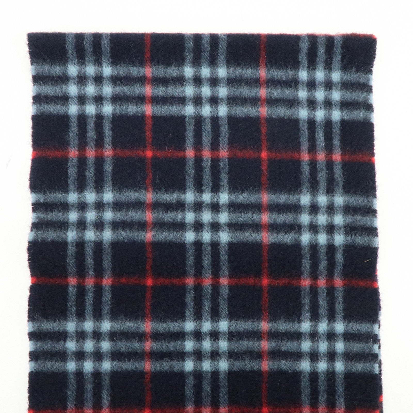 BURBERRY Nova Plaid Lot of 2 Cashmere100% Scarf Stole Red Navy