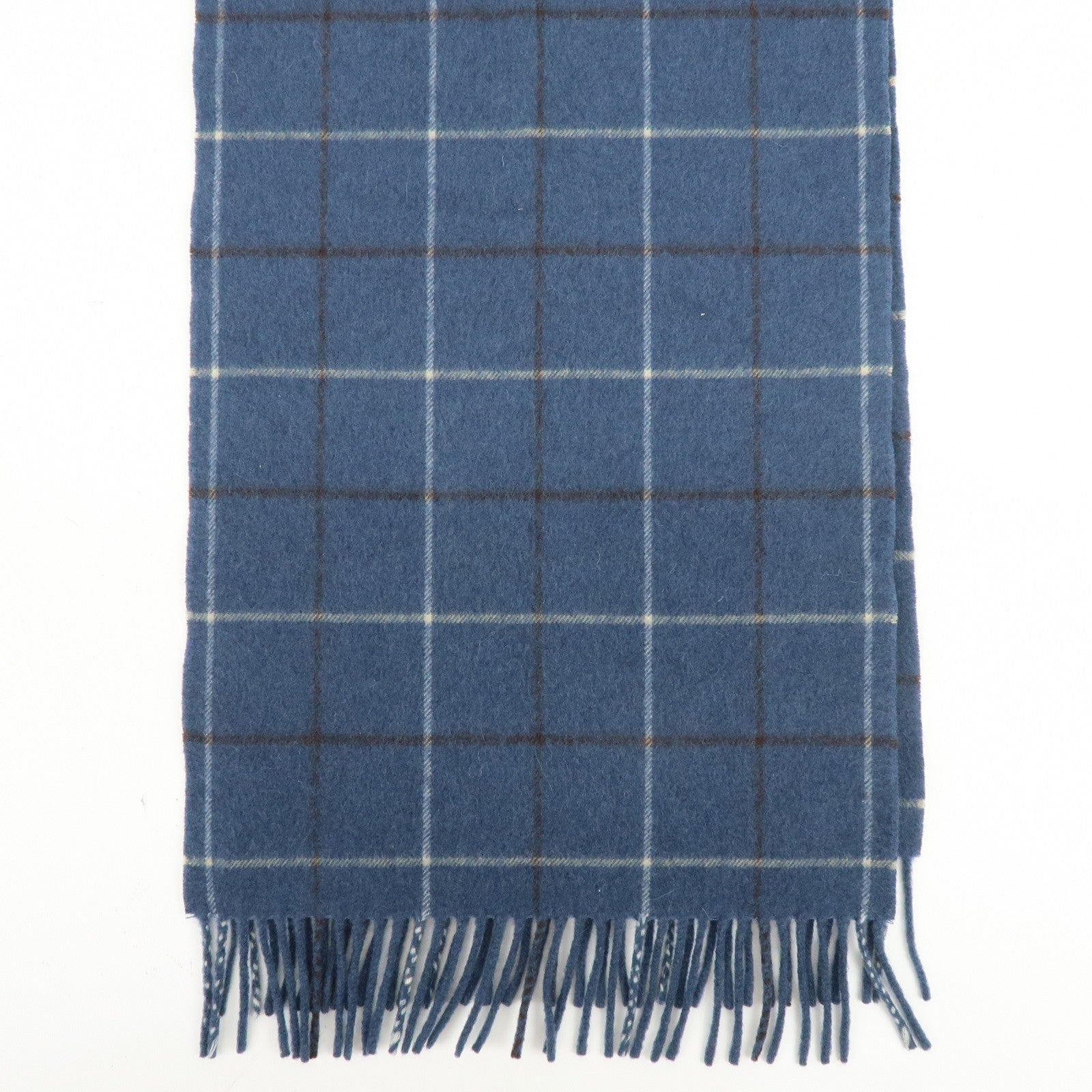 BURBERRY Set of 2 Nova Plaid Wool 100% Scarf Stole Beige Navy