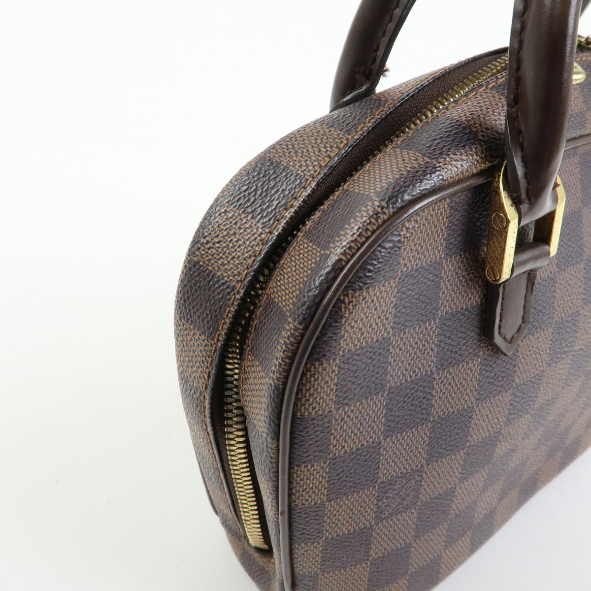 Louis Vuitton Saria Mini Damier Ebene Canvas Leather Hand Bag N51286