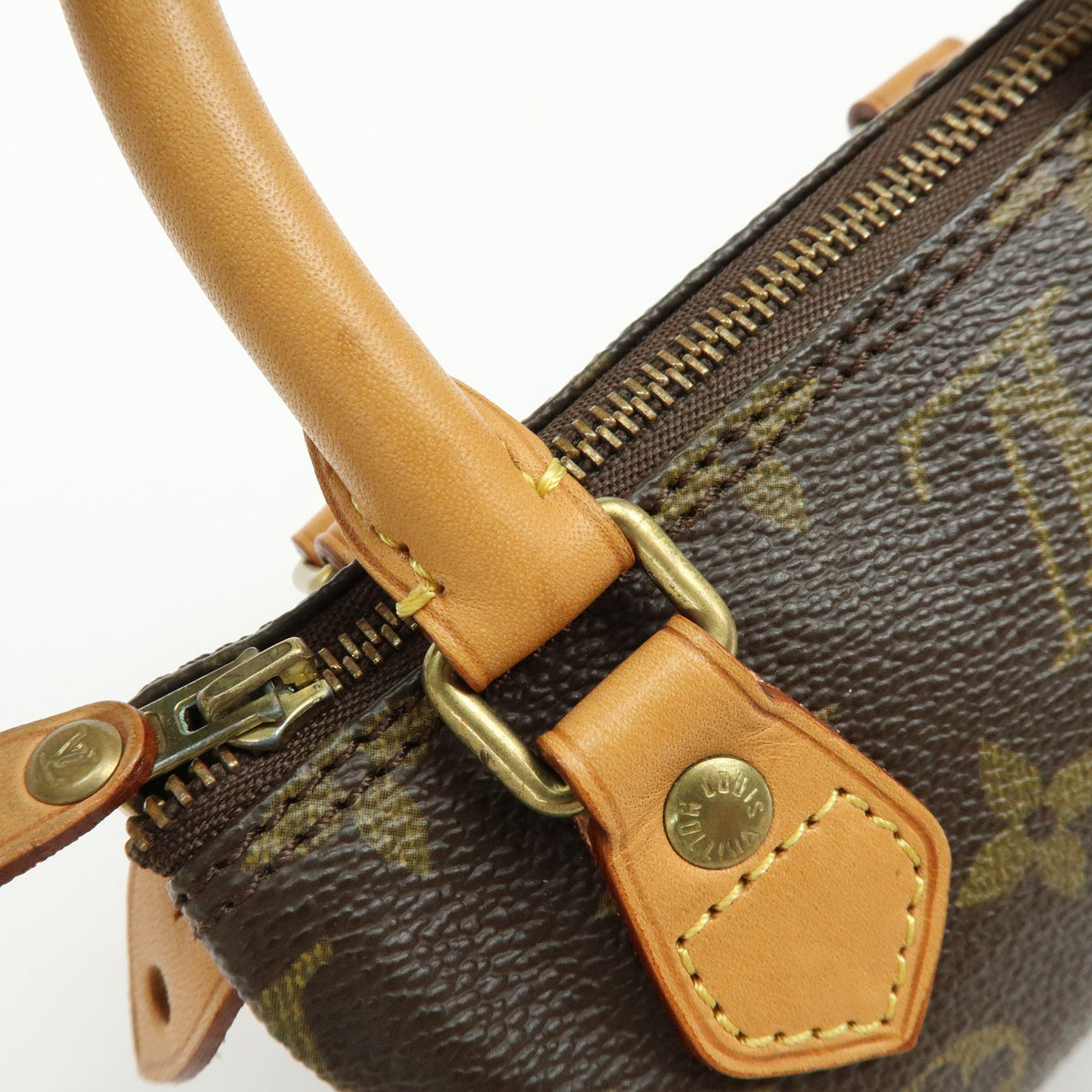 Louis Vuitton Monogram Mini Speedy Hand Bag and Strap M41534 J00109 Lot
