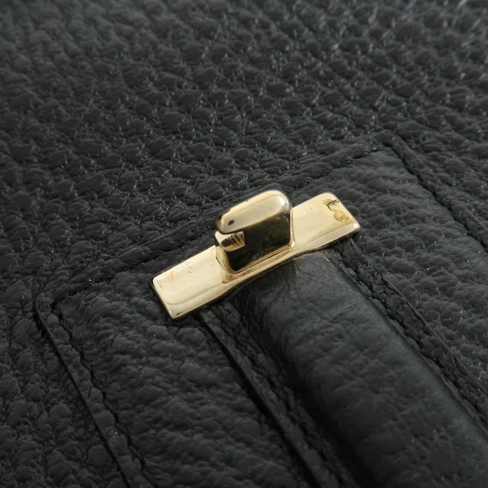 GUCCI Logo Leather Shoulder Bag Hand Bag Black 130779