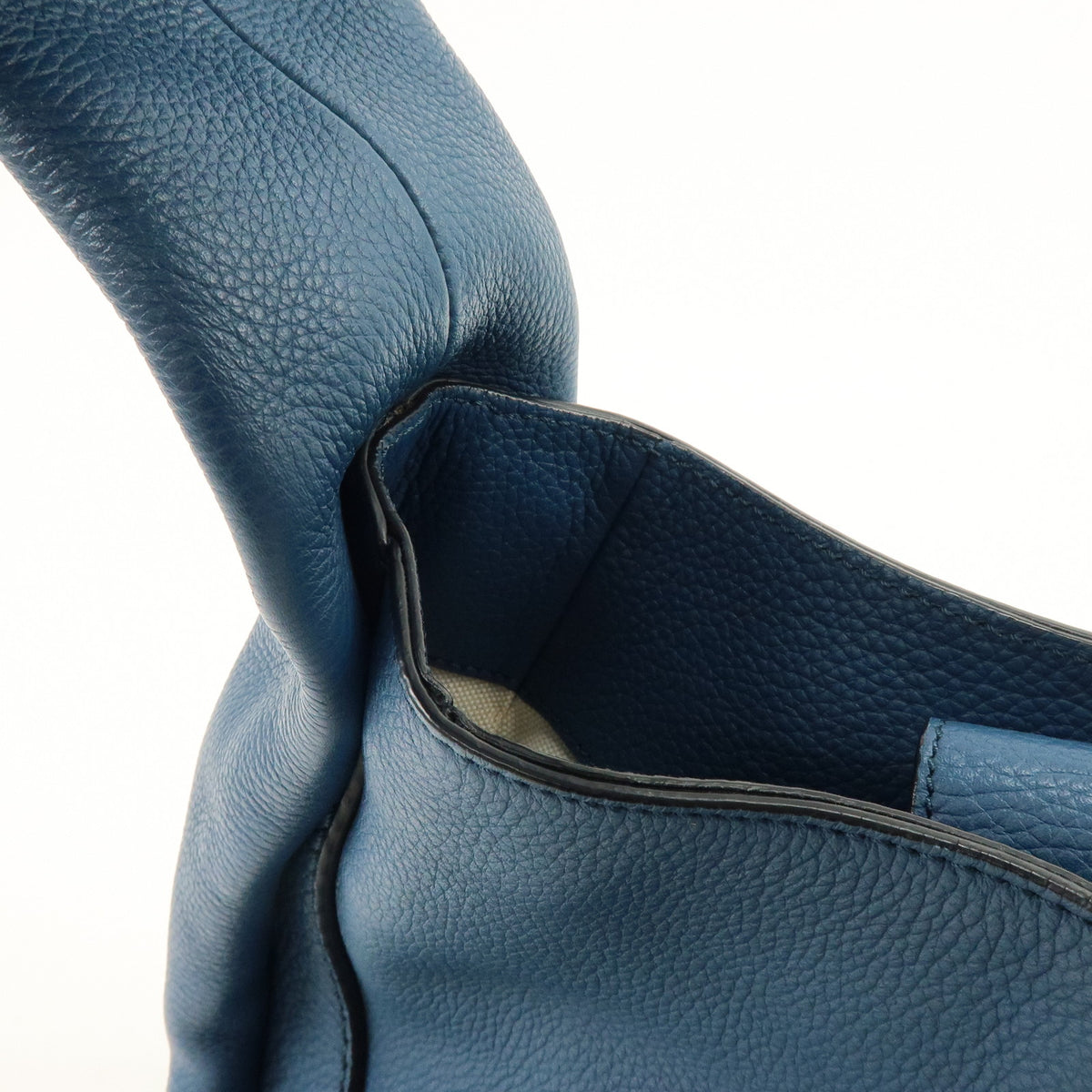 TOD'S  Hobo Leather Shoulder Bag Hand Bag Blue