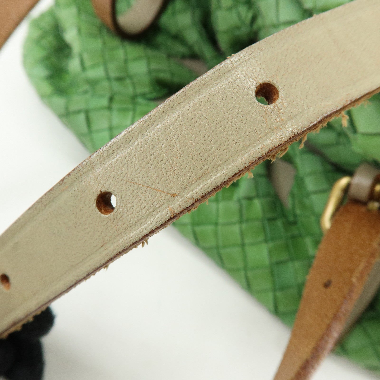 BOTTEGA VENETA Intrecciato Flower Shoulder Bag Tote Bag Green 169759