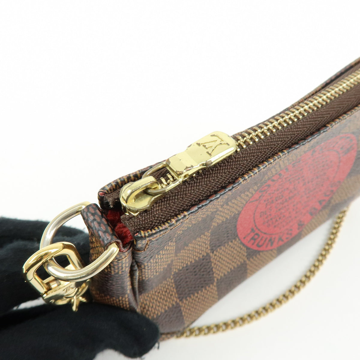 Louis Vuitton Damier T&B Mini Pochette Accessoires Pouch Brown N58011