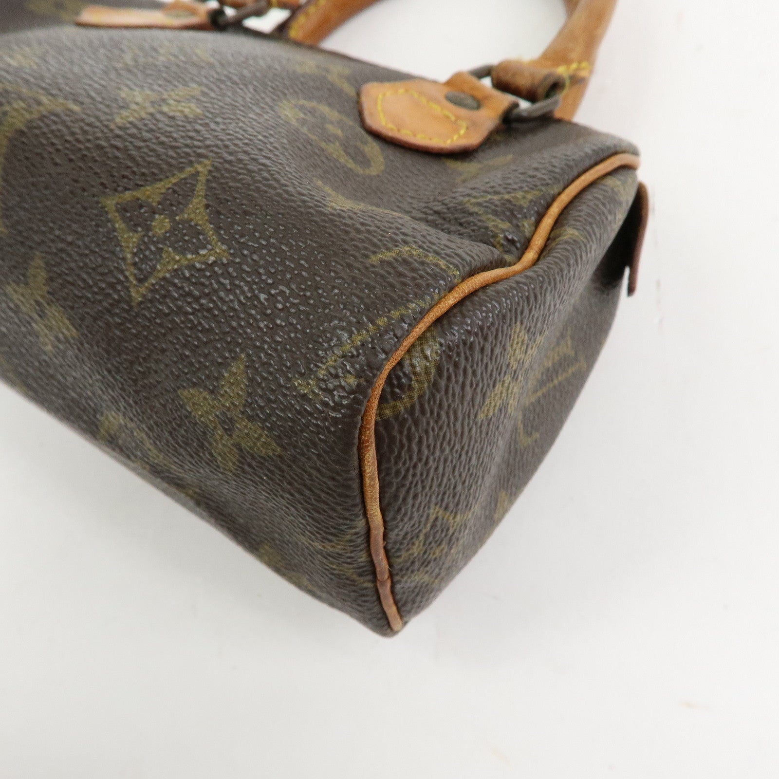 Louis Vuitton Monogram Mini Speedy Hand Bag & Strap Brown M41534