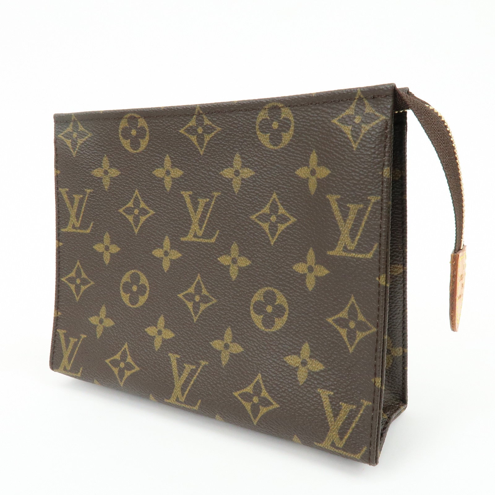 Louis Vuitton Monogram Poche Toilette 19 Clutch Bag Pouch Brown M47544
